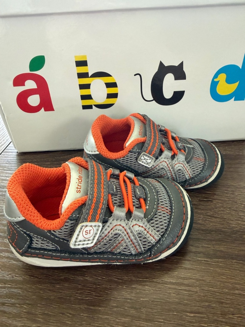Stride Rite Kids' Gray & Orange Athletic Sneakers